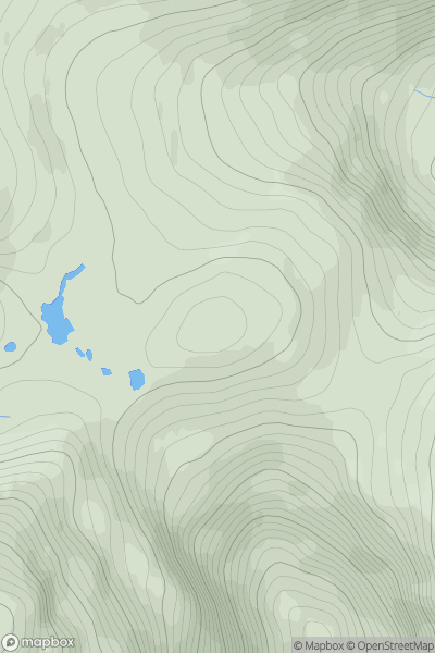 Thumbnail image for Beinn Dearg North Top [Loch Broom to Strath Oykel] showing contour plot for surrounding peak